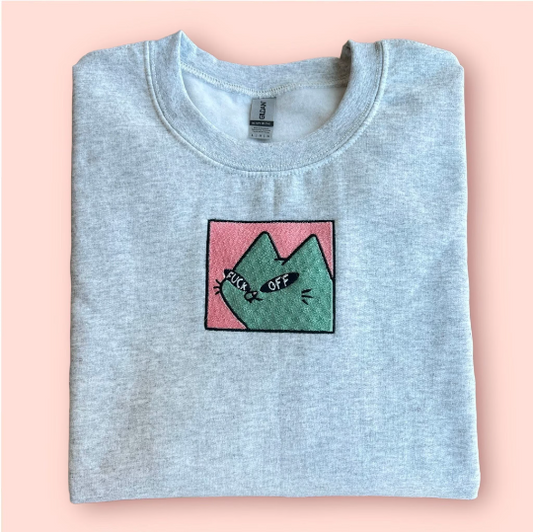 F Off Cat Meme Sweater
